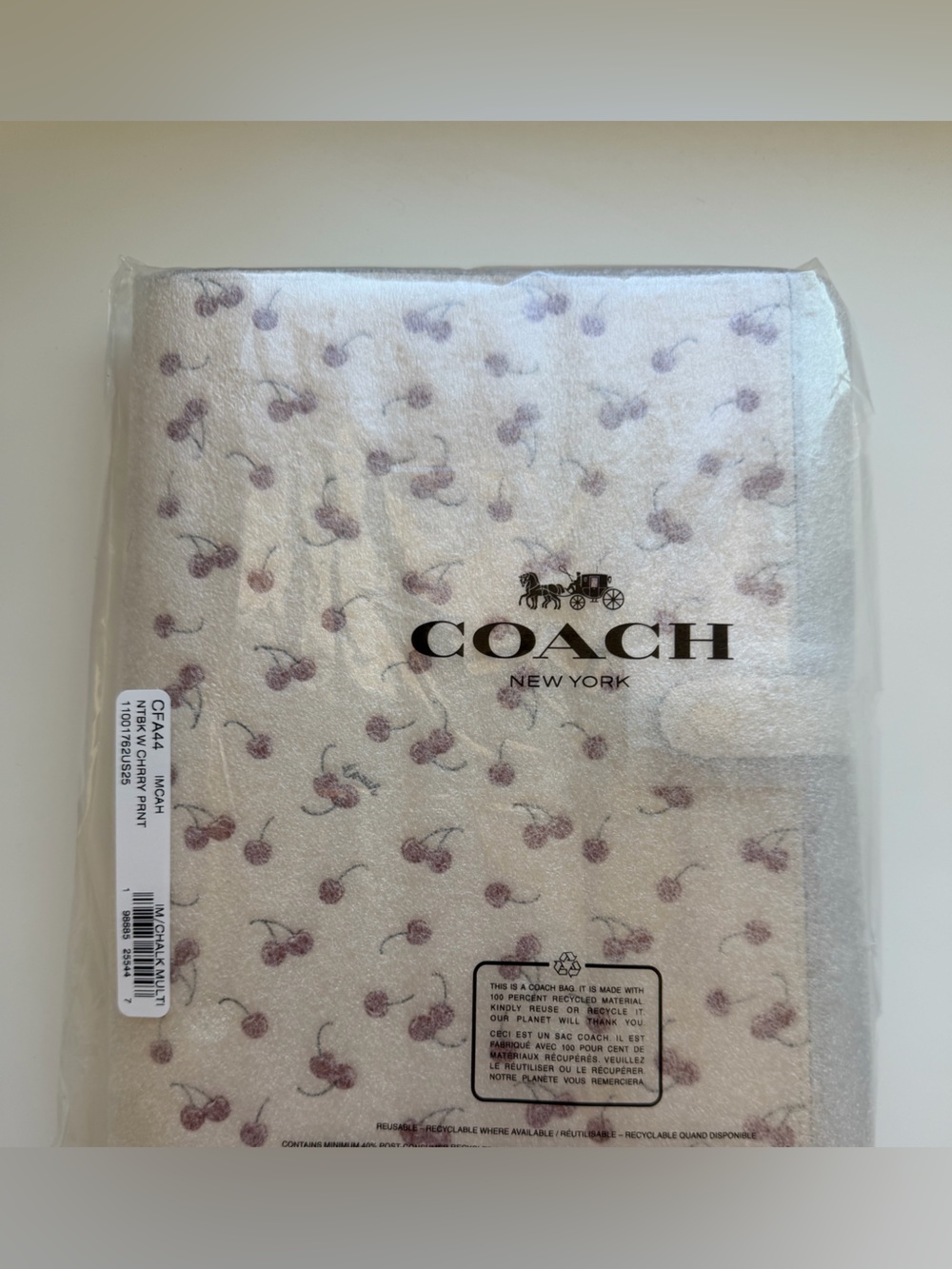 Coach Notebook With Cherry Print - Picture 6 of 8